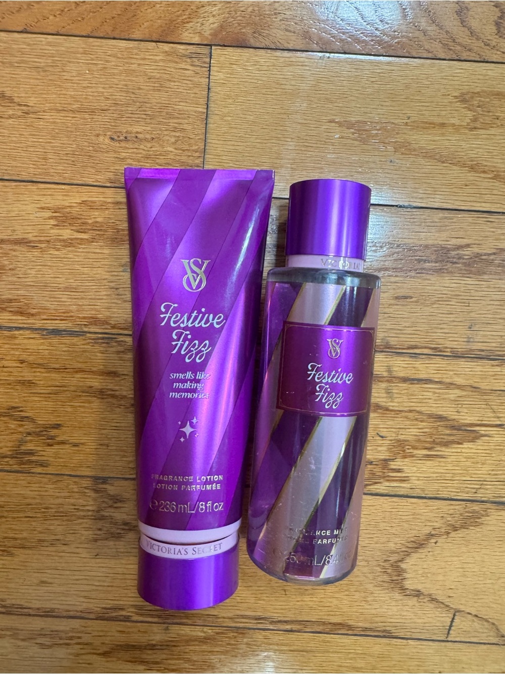 Victoria's Secret Festive Fizz Lotion & Mist - Metallic Purple